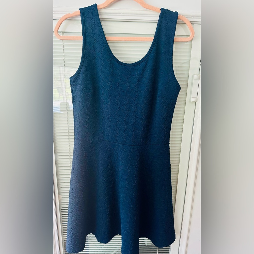 Hot Kiss Blue Sleeveless Sheath Dress for Work